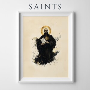 Saint Anthony of Padua Framed Poster | Minimalist Catholic Wall Art image 1