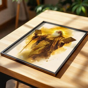 Moses-Kunstdrucke | Moderne katholische Wanddekoration im Aquarellstil Bild 5