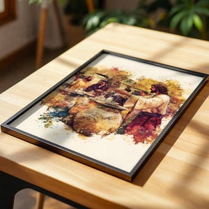 The Wedding at Cana Framed Poster | Minimalist Catholic Wall Art image 10
