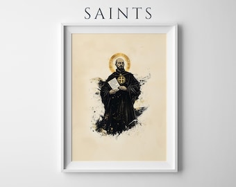 Saint Ignatius of Loyola Framed Poster | Modern Catholic Wall Art