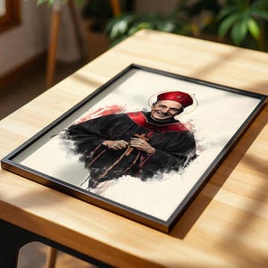 Saint Charles Borromeo Framed Poster | Modern Catholic Wall Art image 10