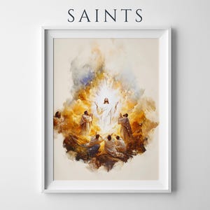 Póster enmarcado de La Transfiguración en el Monte Tabor / Arte mural católico moderno imagen 1