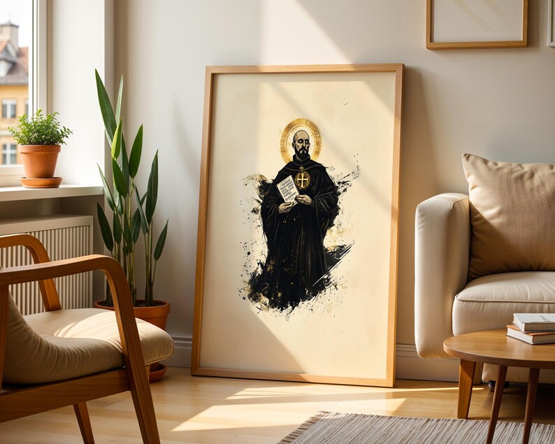 Saint Ignatius of Loyola Framed Poster | Modern Catholic Wall Art image 13