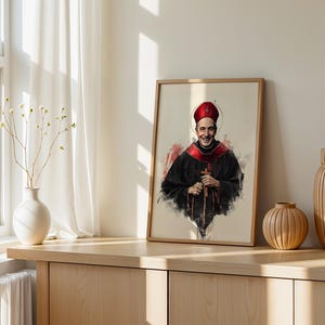 Saint Charles Borromeo Framed Poster | Modern Catholic Wall Art image 4