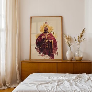 Arte imprimible de San Ignacio de Antioquía / Decoración católica de pared en acuarela imagen 8