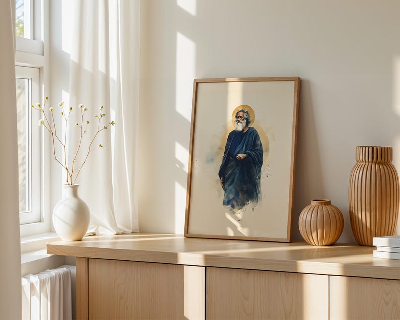 Saint Bartholomew the Apostle Framed Poster | Minimalist Catholic Wall Art image 2