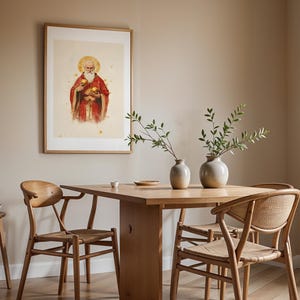 Saint Nicholas of Myra Framed Poster | Minimalist Catholic Wall Art image 14