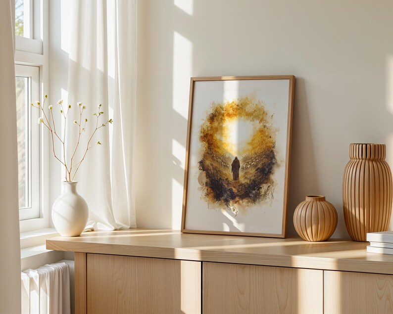 Hesekiels Vision vom Tal der Trockenen Gebeine | Gerahmtes Poster Wall Art Bild 2