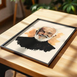 Utskrivbar konst av Sankt Johannes Vianney | Modern akvarell katolsk väggdekoration bild 6