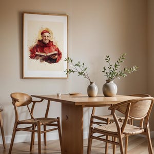Saint Bonaventure Printable Art | Modern Watercolor Catholic Wall Decor image 9
