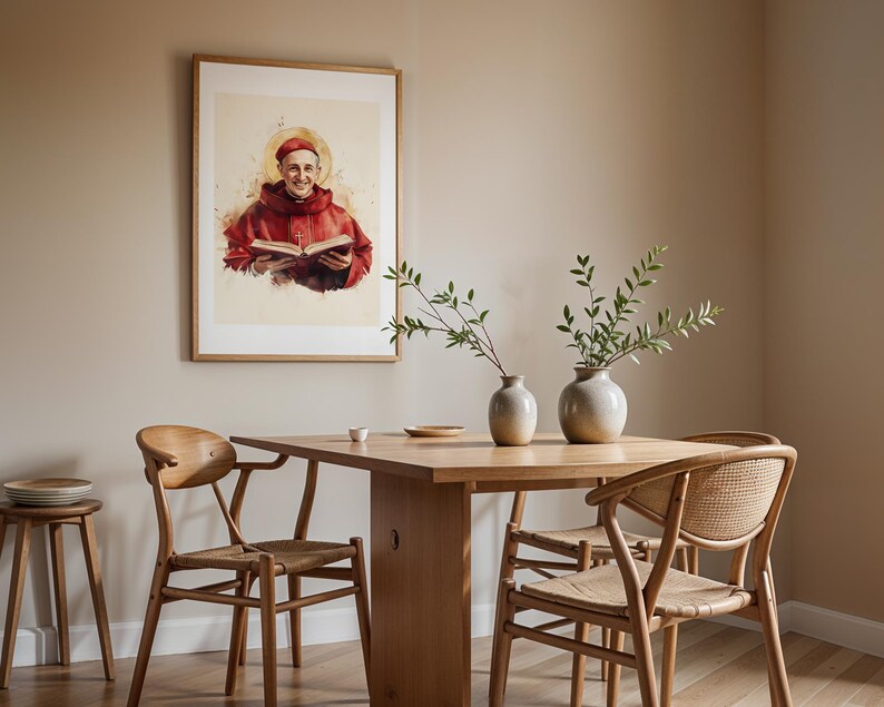 Saint Bonaventure Printable Art | Modern Watercolor Catholic Wall Decor image 9