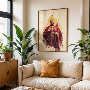 Arte imprimible de San Ignacio de Antioquía / Decoración católica de pared en acuarela imagen 6