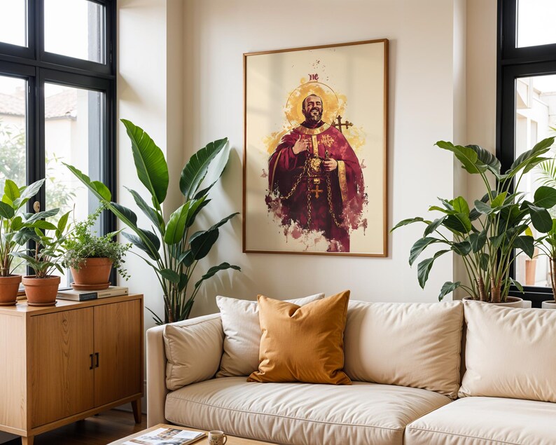 Arte imprimible de San Ignacio de Antioquía / Decoración católica de pared en acuarela imagen 6