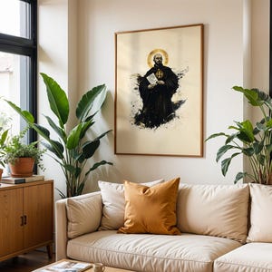 Saint Ignatius of Loyola Framed Poster | Modern Catholic Wall Art image 3