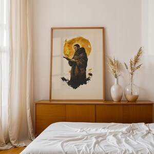 Stampa artistica di San Giovanni della Croce / Decorazione murale cattolica moderna ad acquerello immagine 8