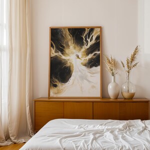Poster incorniciato "La Creazione della Luce" / Opera d'arte cattolica moderna ad acquerello da appendere al muro immagine 13