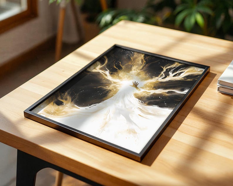 La Création de la Lumière - Art Imprimable | Décoration Murale Catholique Moderne à l'Aquarelle image 5