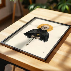 Saint Maximilian Kolbe Printable Art | Watercolor Catholic Wall Decor image 9