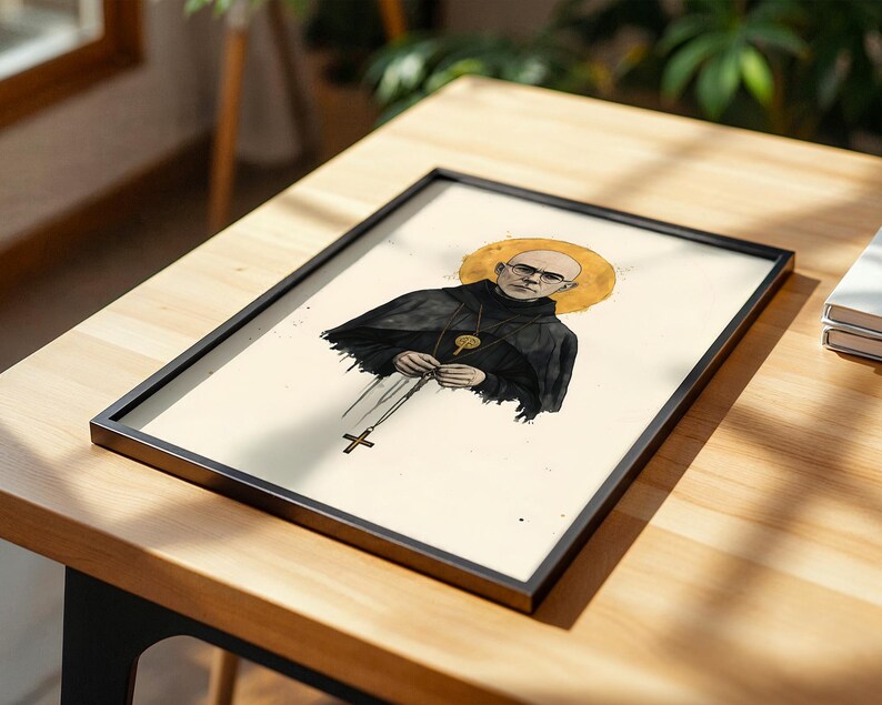 Saint Maximilian Kolbe Printable Art | Watercolor Catholic Wall Decor image 9