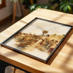 The Feeding of the Five Thousand Printable Art | Watercolor Catholic Wall Decor image 4