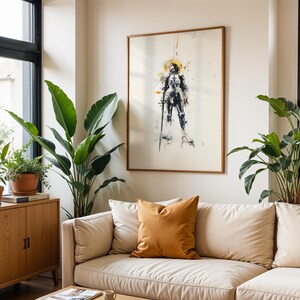encadrée de Sainte Jeanne d'Arc | Art mural catholique minimaliste | Prêt à accrocher image 4