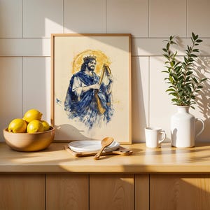 König David druckbare Kunst | Moderne katholische Wanddekoration Bild 7