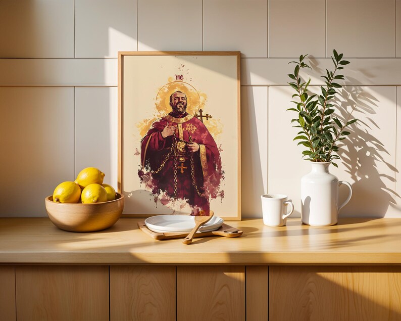Saint Ignatius of Antioch Framed Poster | Minimalist Catholic Wall Art image 12