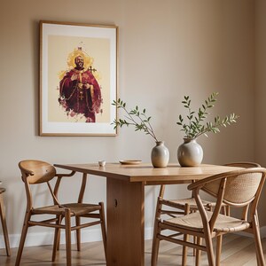 Arte imprimible de San Ignacio de Antioquía / Decoración católica de pared en acuarela imagen 9