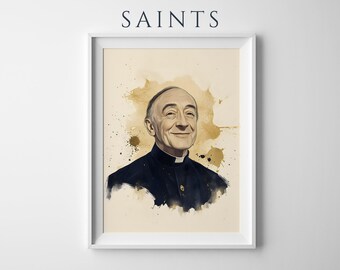 Saint John Baptist de Rossi ingelijste poster | Katholieke aquarel muurkunst