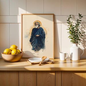 Saint Andrew the Apostle Printable Art | Watercolor Catholic Wall Decor image 7