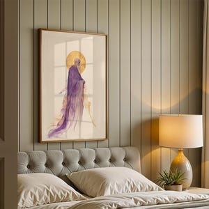 Saint Germanus of Paris Printable Art | Modern Watercolor Catholic Wall Decor image 5