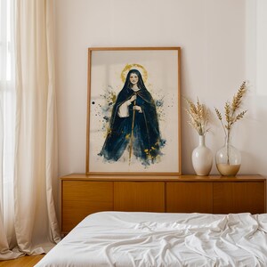 Saint Bridget of Sweden Framed Poster | Minimalist Catholic Wall Art image 13