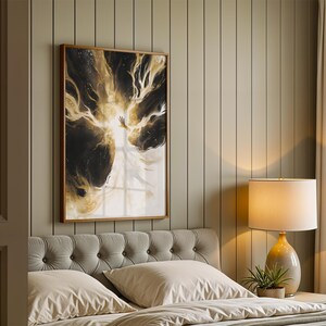 Poster incorniciato "La Creazione della Luce" / Opera d'arte cattolica moderna ad acquerello da appendere al muro immagine 3