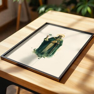 Saint Patrick of Ireland Framed Poster | Modern Catholic Wall Art | Ready to Hang Spiritual Decor image 4