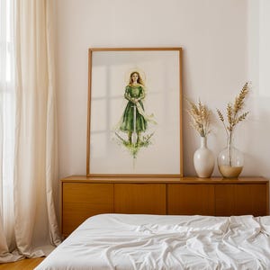 Heilige Dymphna ingelijste poster | Moderne katholieke muurkunst | Inclusief houten lijst afbeelding 14