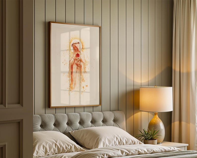 Saint Rose of Lima Framed Poster | Minimalist Catholic Wall Art image 2