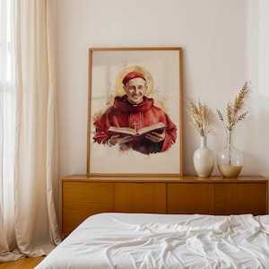 Saint Bonaventure Printable Art | Modern Watercolor Catholic Wall Decor image 8