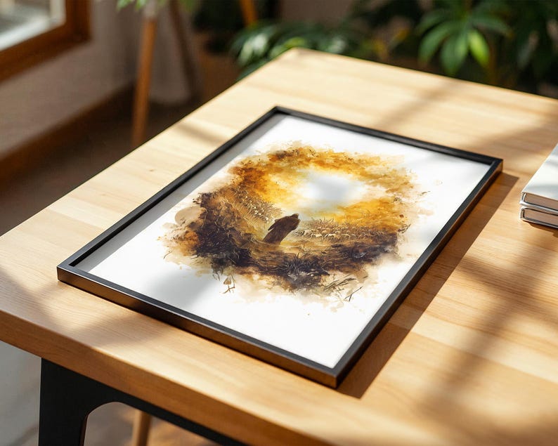 Hesekiels Vision vom Tal der Trockenen Gebeine | Gerahmtes Poster Wall Art Bild 10