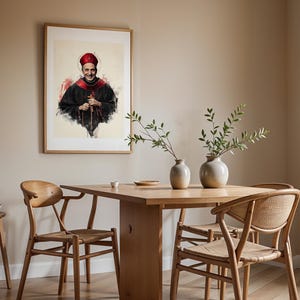Saint Charles Borromeo Printable Art | Modern Watercolor Catholic Wall Decor image 9