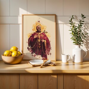 Arte imprimible de San Ignacio de Antioquía / Decoración católica de pared en acuarela imagen 7