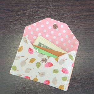 Card Wallet Sewing Pattern, Envelope Flap Coin Purse PDF (Digital Download) wlt001 image 3