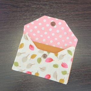 Card Wallet Sewing Pattern, Envelope Flap Coin Purse PDF (Digital Download) wlt001 image 2