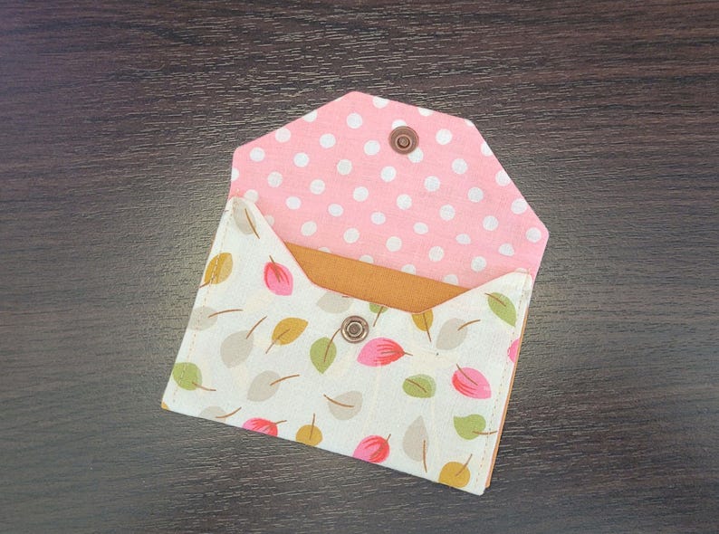 Card Wallet Sewing Pattern, Envelope Flap Coin Purse PDF (Digital Download) wlt001 image 2