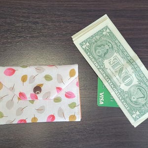 Card Wallet Sewing Pattern, Envelope Flap Coin Purse PDF (Digital Download) wlt001 image 5
