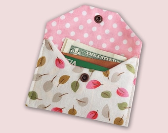 Card Wallet Sewing Pattern, Envelope Flap Coin Purse PDF (Digital Download) wlt001