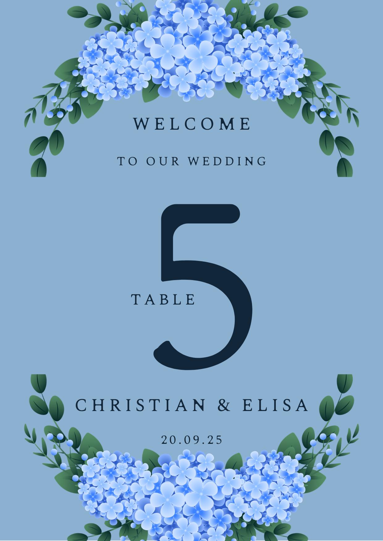 Digital Table Sign Editable & Printable - Etsy
