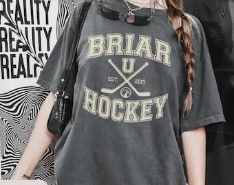 Chemise de hockey Briar U, t-shirt Hockey Romance, chemise BookTok, cadeau lecteur Hockey Romance, t-shirt couleurs confort, chemise amateur de livres, cadeau lecteur