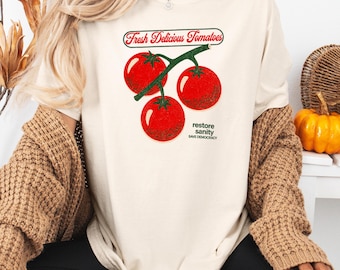 Chemise tomates fraîches délicieuses, t-shirt restaurer la santé mentale sauver la démocratie, chemise politique drôle, t-shirt FDT, chemise libérale, t-shirt démocrate