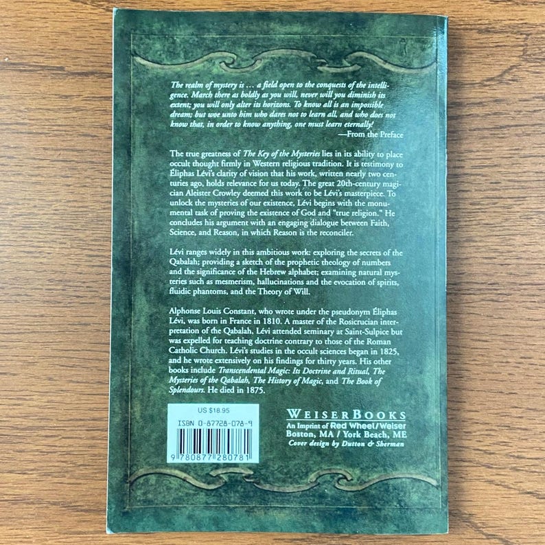 The Key of the Mysteries by Eliphas Levi Translated by Aleister Crowley 2002 SC image 2