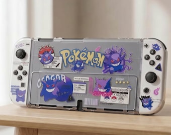 Gengar Nintendo Switch Case, Protective Shell NS & OLED, Kawaii Pokémon, Shockproof Anti-Fingerprint Accessory
